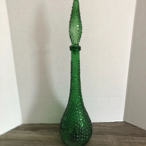Vtg Empoli Italy Hobnail Genie Bottle with Stopper - Picture 3 of 17